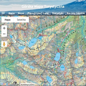 Mapa góry Polska